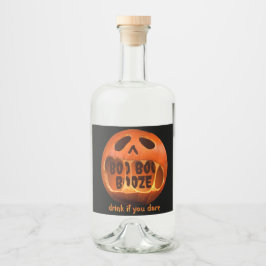 Enge Halloween feest drink tafeldecoratie Likeurfles Etiket