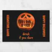 Enge Halloween feest drink tafeldecoratie Likeurfles Etiket (Enkel label)