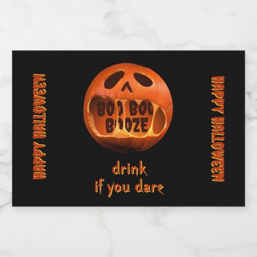Enge Halloween feest drink tafeldecoratie Likeurfles Etiket (Enkel label)