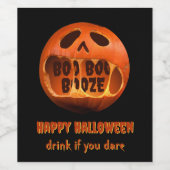 Enge Halloween feest drink tafeldecoratie Wijn Etiket (Enkel label)