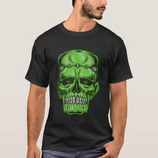 Enge Halloween Frankenstein Kleding Monster Gezich T-shirt