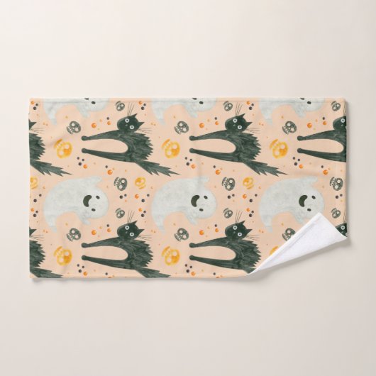 Enge Halloween Geesten & Katten Badhanddoek Set Bad Handdoek (Handdoek)