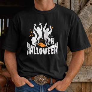 Enge Halloween Geheime Kasteel Zombie Feest T-shirt