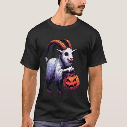 Enge Halloween Geitengest Spookzak Sweets 3 T-shirt (Voorkant)