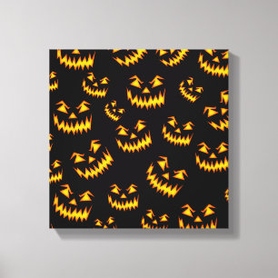Enge Halloween-gezichten Canvas Afdruk