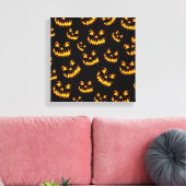 Enge Halloween-gezichten Canvas Afdruk (Insitu (Woonkamer))