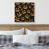 Enge Halloween-gezichten Canvas Afdruk (Insitu (Slaapkamer))