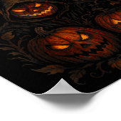 Enge Halloween Griezelige Pompoen Enge Heks Zombie Poster (Hoek)