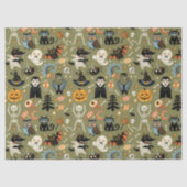 Enge Halloween Groen Tissuepapier (Voorkant)