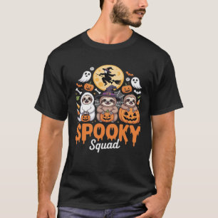 Enge Halloween Heks Grappige Horror Luiaards Essen T-shirt