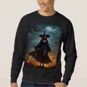 Enge Halloween Heks, Mannen sweatshirt (Voorkant)