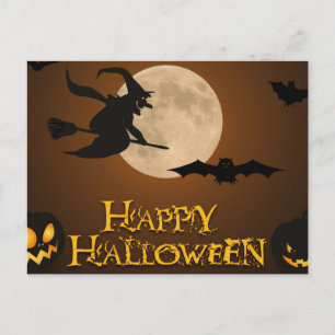 Enge Halloween Heks Nacht Briefkaart