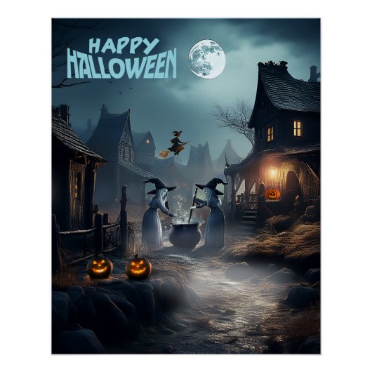 Enge Halloween Heksen Laan Perfect Poster (Voorkant)