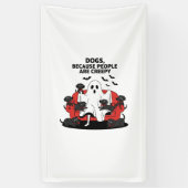 Enge Halloween-hond enge geest 23 Spandoek (Verticaal)