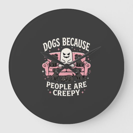 Enge Halloween-honden omdat mensen eng zijn Grote Klok (Voorkant)