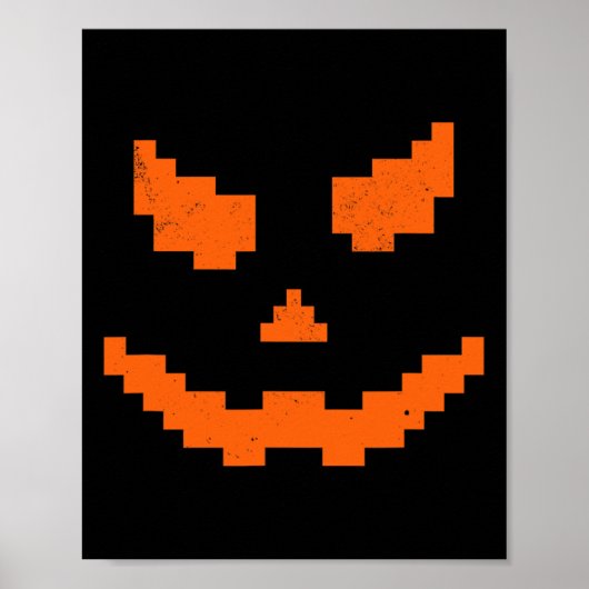 Enge Halloween Jack O lantaarn pompoen boze glimla Poster (Voorkant)