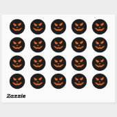 Enge Halloween Jack O lantaarn pompoen boze glimla Ronde Sticker (Vel)