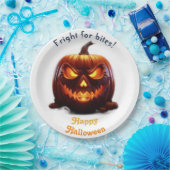 Enge Halloween Jack-O-Lantern Papieren Bordje (Feest)