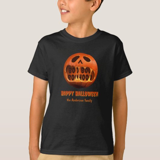 Enge Halloween Jack o'lantern familie T-Shirt (Voorkant)