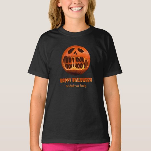 Enge Halloween Jack o'lantern familie T-Shirt (Voorkant)