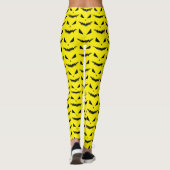 Enge Halloween Jack OLantern zwart gezicht geel Leggings (Achterkant)