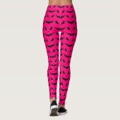 Enge Halloween Jack OLantern zwart gezicht heet ro Leggings (Achterkant)