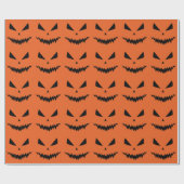 Enge Halloween Jack OLantern zwart gezicht sinaasa Cadeaupapier (Vlak)