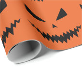 Enge Halloween Jack OLantern zwart gezicht sinaasa Cadeaupapier (Rol Hoek)