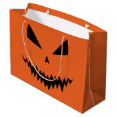 Enge Halloween Jack OLantern zwart gezicht sinaasa Groot Cadeauzakje (Achterkant Gekanteld)