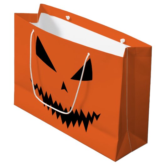 Enge Halloween Jack OLantern zwart gezicht sinaasa Groot Cadeauzakje (Voorkant Gekanteld)
