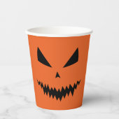 Enge Halloween Jack OLantern zwart gezicht sinaasa Papieren Bekers (Voorkant)