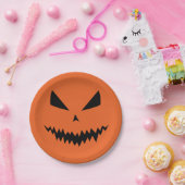 Enge Halloween Jack OLantern zwart gezicht sinaasa Papieren Bordje (Feest)