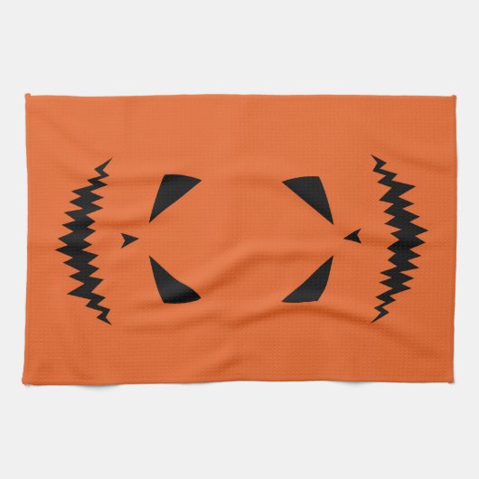 Enge Halloween Jack OLantern zwart gezicht sinaasa Theedoek (Horizontaal)