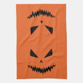 Enge Halloween Jack OLantern zwart gezicht sinaasa Theedoek (Verticaal)