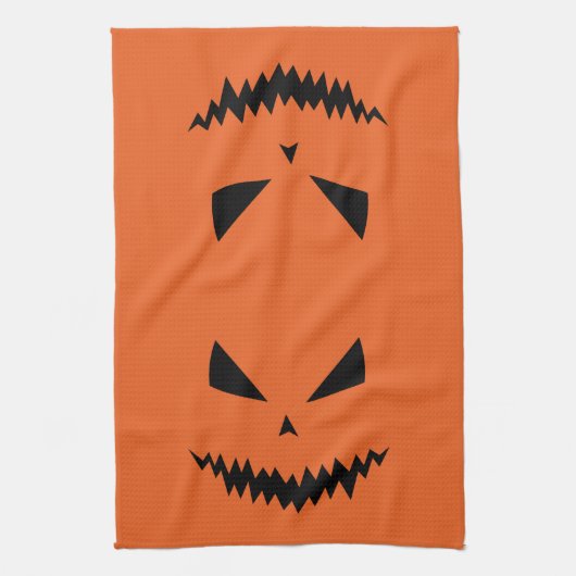 Enge Halloween Jack OLantern zwart gezicht sinaasa Theedoek (Verticaal)