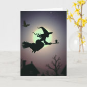 Enge Halloween kaart (Gele Bloem)