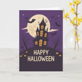 Enge Halloween Kaart (Gele Bloem)