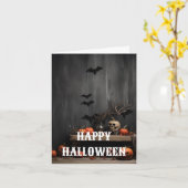 Enge Halloween kaart (Gele Bloem)