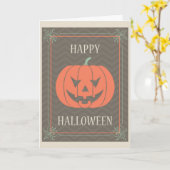 Enge Halloween Kaart (Gele Bloem)