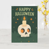 Enge Halloween Kaart (Gele Bloem)