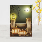 Enge Halloween Kaart (Gele Bloem)