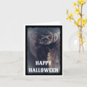 Enge Halloween kaart (Gele Bloem)