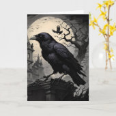 Enge Halloween Kaart (Gele Bloem)