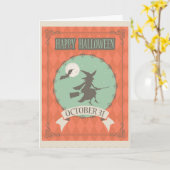 Enge Halloween Kaart (Gele Bloem)
