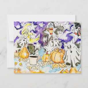 Enge Halloween kaart Notitiekaartje