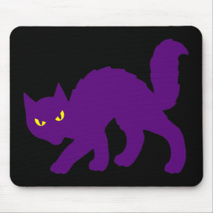 Enge Halloween Kittige Kat Griezelijk Kwaadaardig Muismat