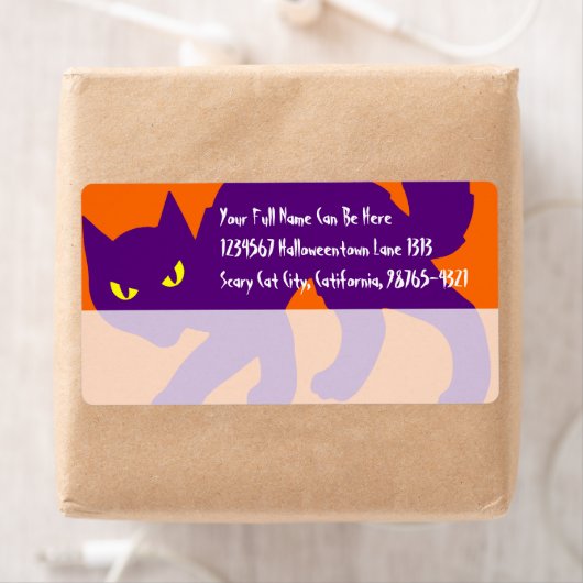 Enge Halloween Kittycat Etiket (Insitu)