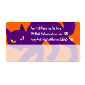 Enge Halloween Kittycat Etiket (Voorkant)