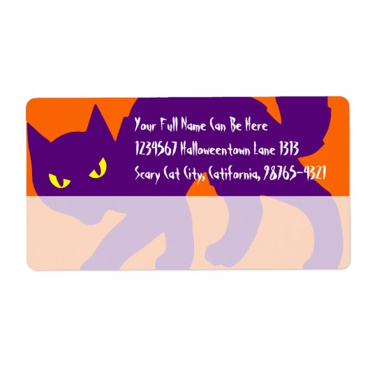 Enge Halloween Kittycat Etiket (Voorkant)