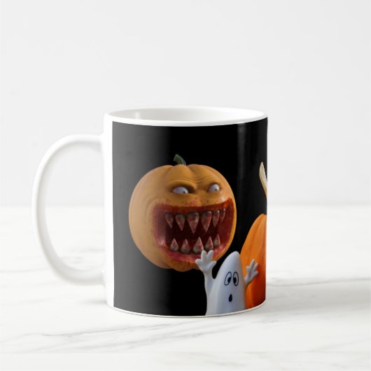 Enge Halloween. Koffiemok (Links)